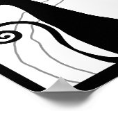 Black Whimsical Cats Poster (Hoek)