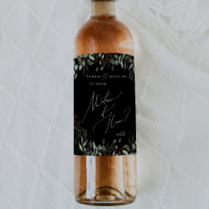 Black Whimsical Matron of Honor proposal Wijn Etiket