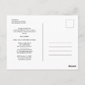 Black Whimsical Modern Calligraphy Foto Afstuderen Briefkaart (Achterkant)