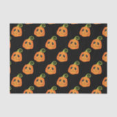 Black Whimsical Pumpkin Halloween Custom Tissuepapier (Voorkant)