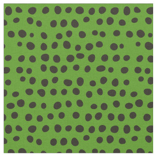 Black Whimsical-Stippen op groen Stof