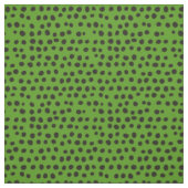 Black Whimsical-Stippen op groen Stof (Swatch)