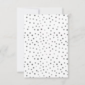 Black Whimsical Winter Wreath Wedding RSVP Kaart (Achterkant)