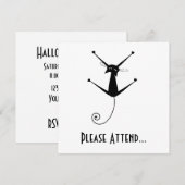 Black Whimsy Kat 10 Kaart (Voorkant / Achterkant)