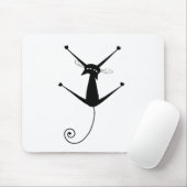 Black Whimsy Kat 10 Muismat (Met muis)