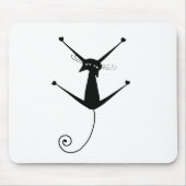 Black Whimsy Kat 10 Muismat (Voorkant)