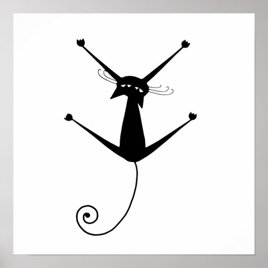 Black Whimsy Kat 10 Poster (Voorkant)