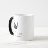 Black Whimsy Kat 1 Magische Mok (Voorkant links)
