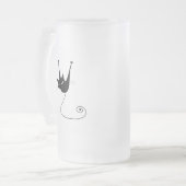 Black Whimsy Kat 1 Matglas Bierpul (Voorkant links)
