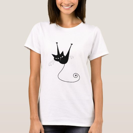 Black Whimsy Kat 1 T-shirt (Voorkant)