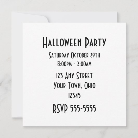 Black Whimsy Kat 2 Kaart (Achterkant)