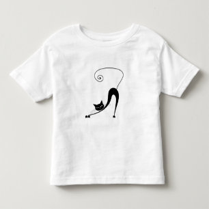 Black Whimsy Kat 2 Kinder Shirts