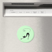 Black Whimsy Kat 2 Magneet (Insitu (Vaatwasser))