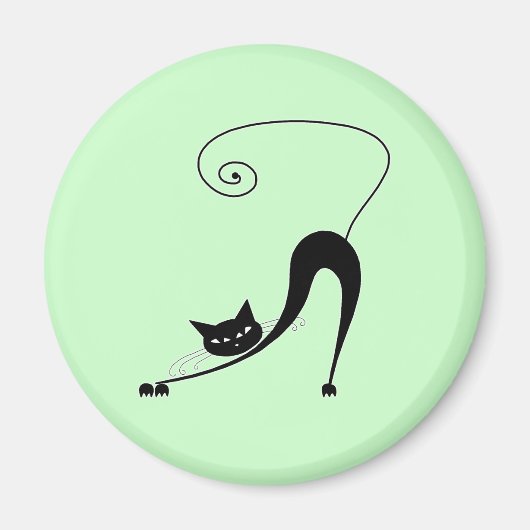 Black Whimsy Kat 2 Magneet (Voorkant)