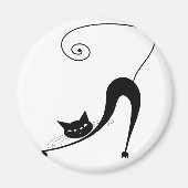 Black Whimsy Kat 2 Magneet (Voorkant)