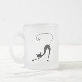 Black Whimsy Kat 2 Matglas Koffiemok (Links)