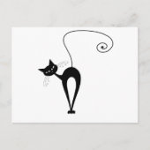 Black Whimsy Kat 3 Briefkaart (Voorkant)