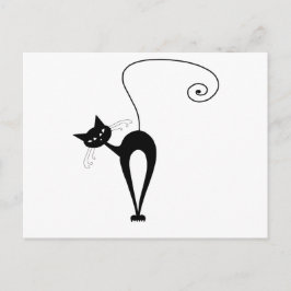 Black Whimsy Kat 3 Briefkaart