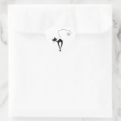 Black Whimsy Kat 3 Hart Sticker (Tas)