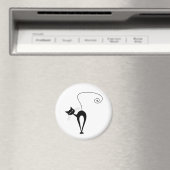 Black Whimsy Kat 3 Magneet (Insitu (Vaatwasser))