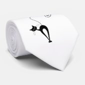 Black Whimsy Kat 3 Stropdas (Opgerold)