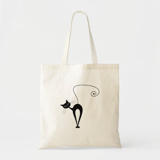 Black Whimsy Kat 3 Tote Bag (Voorkant)
