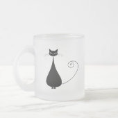 Black Whimsy Kat 4 Matglas Koffiemok (Links)