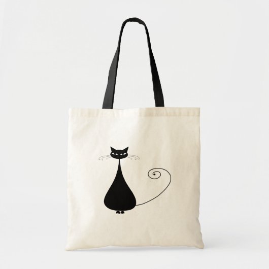 Black Whimsy Kat 4 Tote Bag (Voorkant)