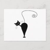 Black Whimsy Kat 5 Briefkaart (Voorkant)