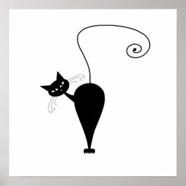 Black Whimsy Kat 5 Poster