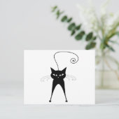 Black Whimsy Kat 6 Briefkaart (Staand voorkant)