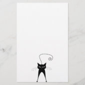 Black Whimsy Kat 6 Briefpapier (Voorkant)
