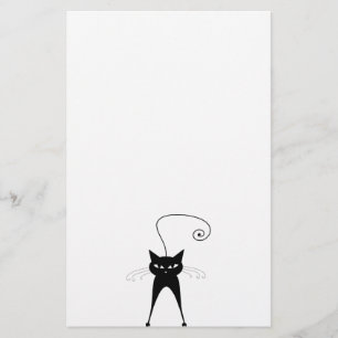 Black Whimsy Kat 6 Briefpapier
