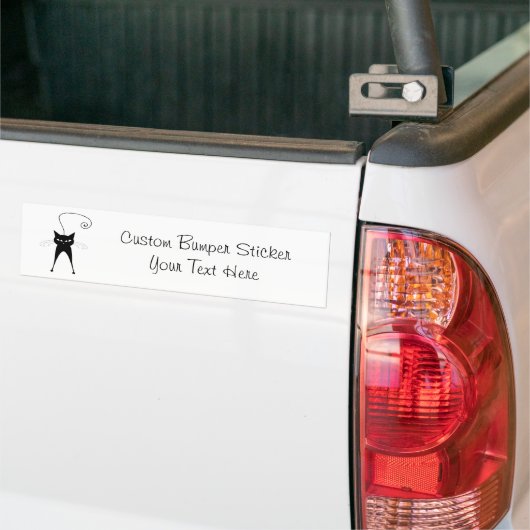 Black Whimsy Kat 6 Bumpersticker (Op Truck)