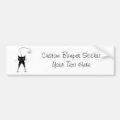 Black Whimsy Kat 6 Bumpersticker (Voorkant)