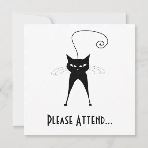Black Whimsy Kat 6 Kaart