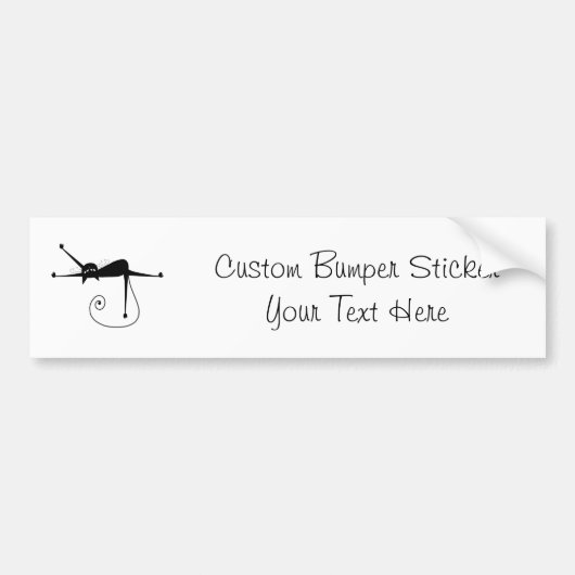 Black Whimsy Kat 7 Bumpersticker (Voorkant)