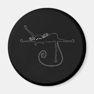 Black Whimsy Kat 7 Magneet