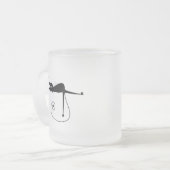 Black Whimsy Kat 7 Matglas Koffiemok (Voorkant links)