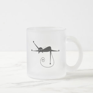 Black Whimsy Kat 7 Matglas Koffiemok