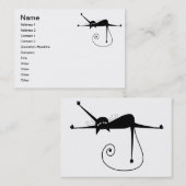 Black Whimsy Kat 7 Visitekaartje (Voorkant / Achterkant)