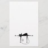 Black Whimsy Kat 8 Briefpapier (Voorkant)