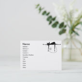 Black Whimsy Kat 8 Visitekaartje (Staand voorkant)