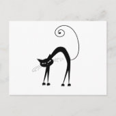 Black Whimsy Kat 9 Briefkaart (Voorkant)