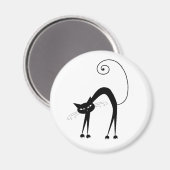 Black Whimsy Kat 9 Magneet (Voorkant / Achterkant)