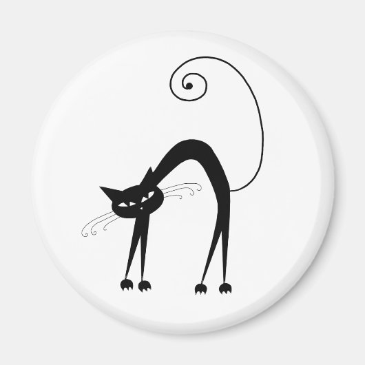 Black Whimsy Kat 9 Magneet (Voorkant)