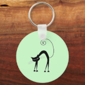 Black Whimsy Kat 9 Sleutelhanger (Voorkant)