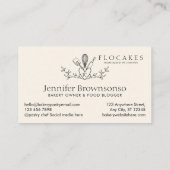 Black Whisk Keuken Pastry Chef Bakkerij Visitekaartje (Achterkant)