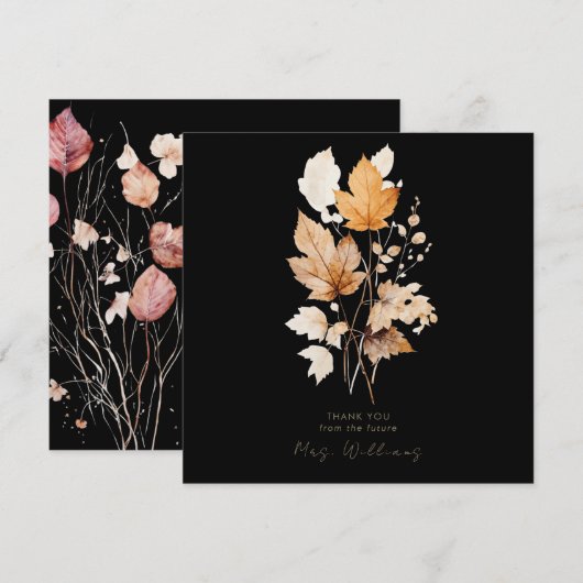 Black Whispers van Herfst Vrijgezellenfeest Dank I Kaart (Voorkant / Achterkant)