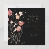 Black Whispers van Herfst Vrijgezellenfeest Dank I Kaart (Achterkant)